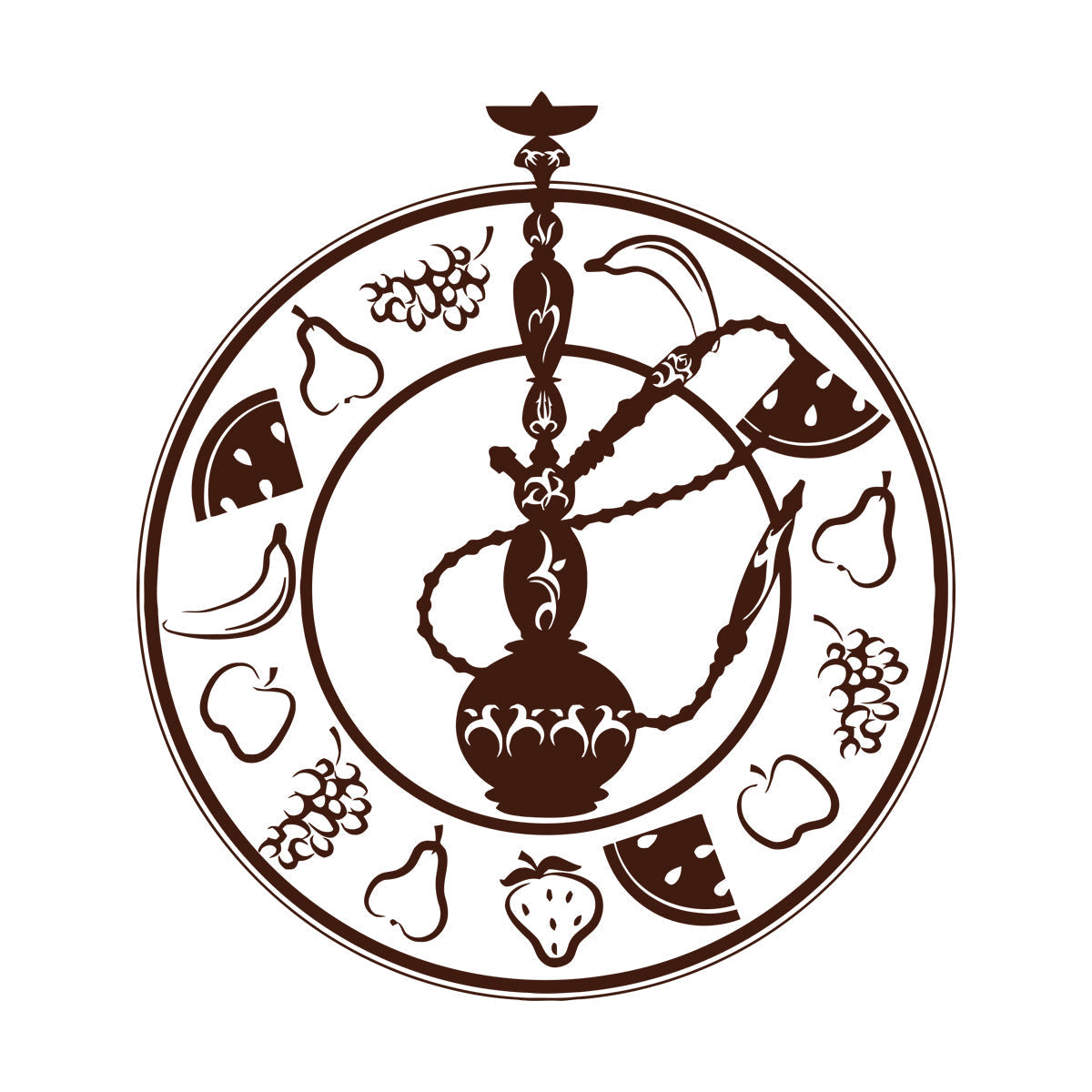 Wall Decals Pvc Hookah Fruit Hookah Leisure Bar Cafe Smoking Equipped With Transfer Film Kit