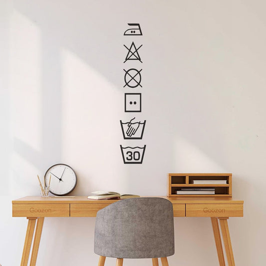 Vinyl Wall Decals Laundry Signs Laundry Symbols Vertical Washing Laundry Room Laundry Window Decals