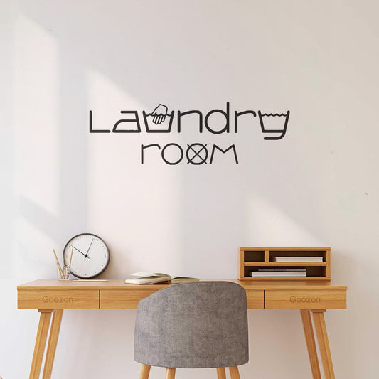 Wall Vinyl Sticker Decor Laundry Room Laundry Symbols On Bathroom Personalized Customization