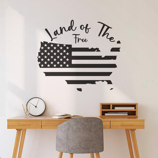 Usa Map Silhouette Wall Decals Pvc Tattoo Culture