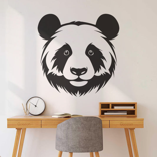 Angelic Silhouette Of Panda Head Vinyl Art Sticker It Won'T Fall Off