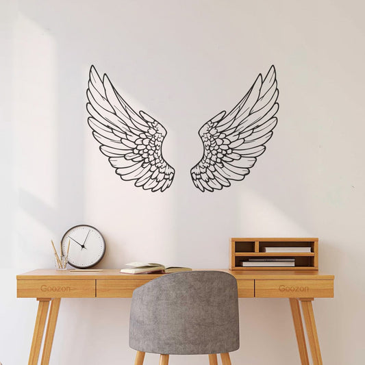 Wall Decals Angel Wing Design With Feathe Texture Can Modify And Add Information