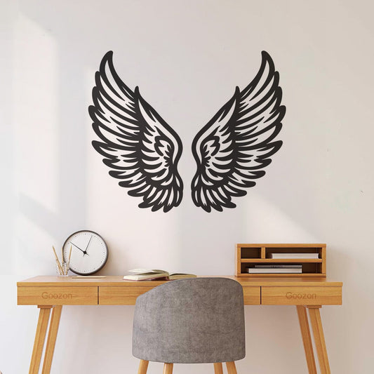 Wall Stickers Paster Paper Angel Wings Elegant Feathe Silhouette Window Decals