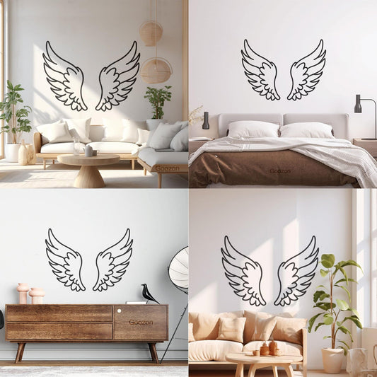 Angel Wings Symbolizing Dom And Spirituality Wall Vinyl Sticker Decor Glass Stickers