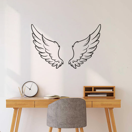 Fine Carving Stickers Angel Wings Symbolizing Dom And Spirituality Store Decoration