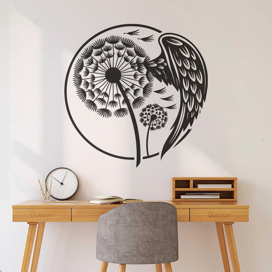 Fine Carving Decals Angel Wings Images Removable Without Leaving Glue