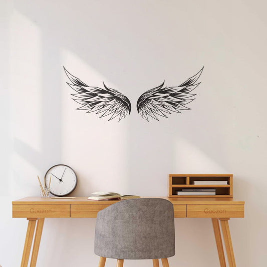 Engraving Stickers Angel Wings Isolated Design Do Not Damage The Wall Surface