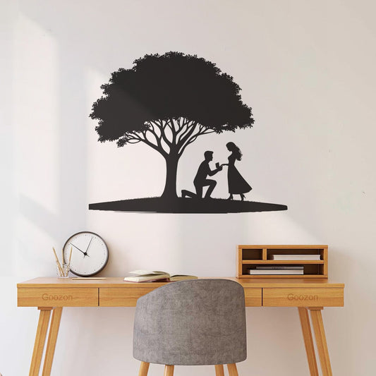 Wall Decals A Young Boy Proposes To His Girl Under A Tree Romantic Couple Equipped With Transfer Film Kit