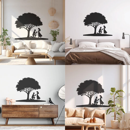 Wall Decals A Young Boy Proposes To His Girl Under A Tree Romantic Couple Equipped With Transfer Film Kit