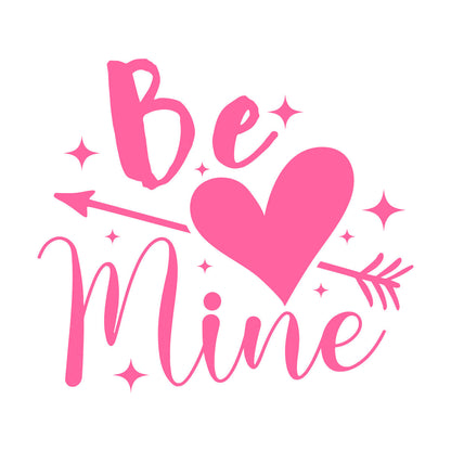 Autocollants muraux « Sois à moi » avec citations pour la Saint-Valentin, papier adhésif et kit de film de transfert