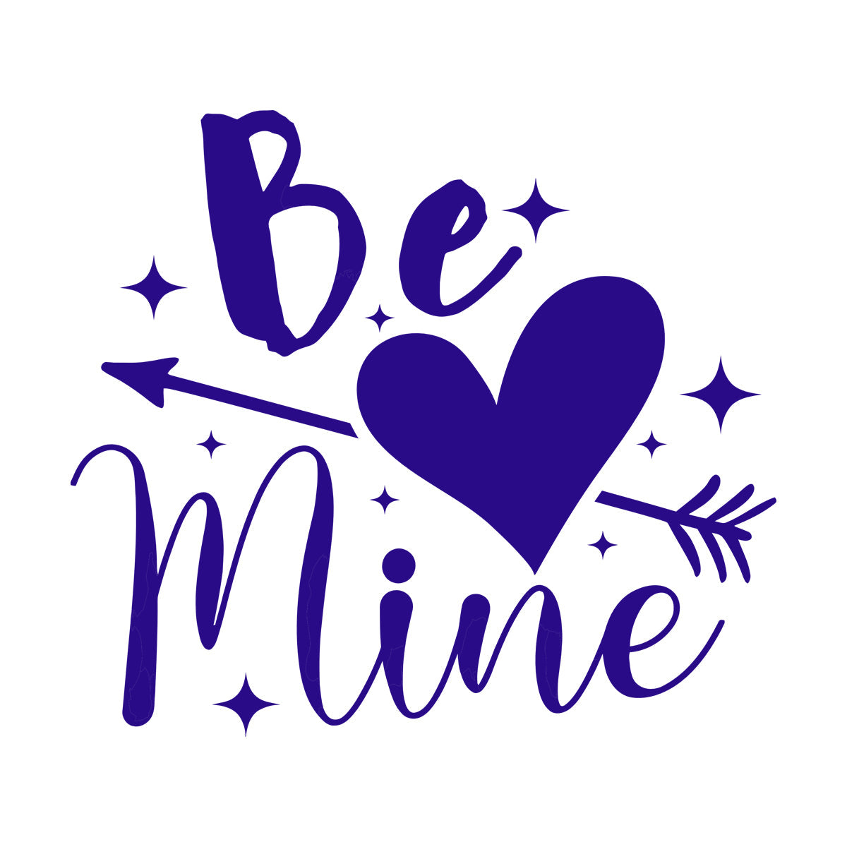 Autocollants muraux « Sois à moi » avec citations pour la Saint-Valentin, papier adhésif et kit de film de transfert