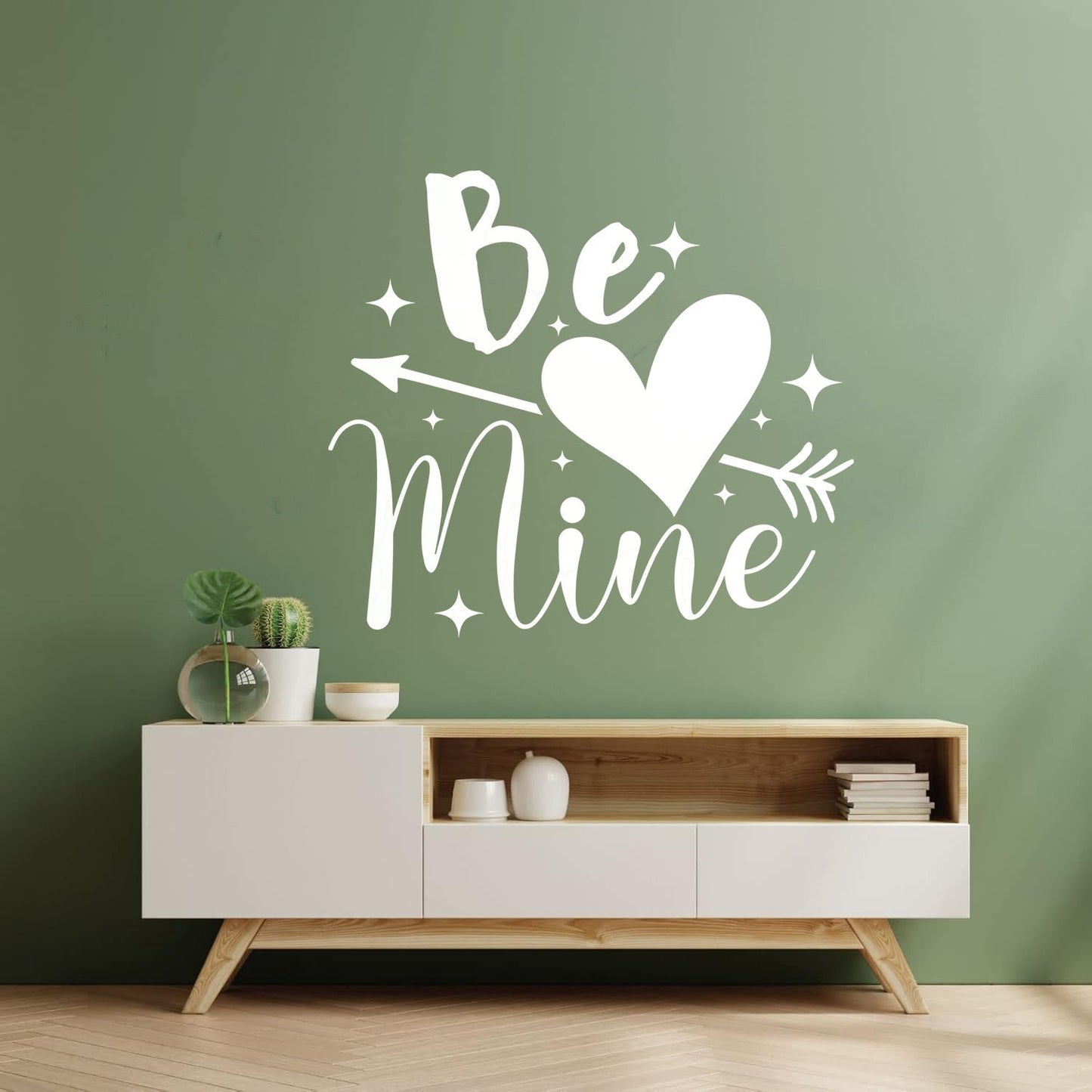 Autocollants muraux « Sois à moi » avec citations pour la Saint-Valentin, papier adhésif et kit de film de transfert