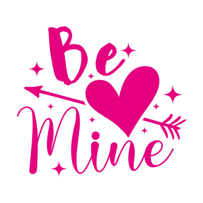 Autocollants muraux « Sois à moi » avec citations pour la Saint-Valentin, papier adhésif et kit de film de transfert