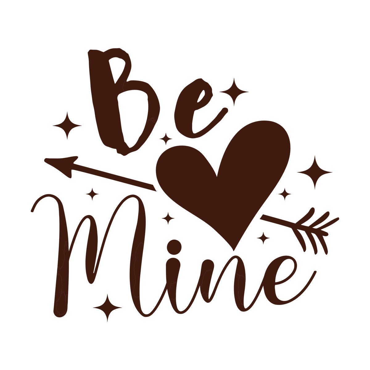 Autocollants muraux « Sois à moi » avec citations pour la Saint-Valentin, papier adhésif et kit de film de transfert