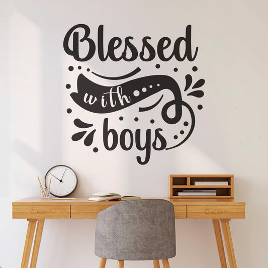 Wall Vinyl Sticker Decor Blessed With Boys Creative Personalized Customization