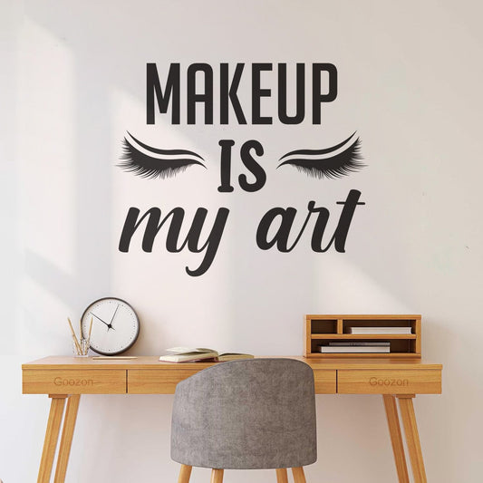 Vinyl Wall Decals About Female Makeup Or Beauty Can Be Applied On Salon Wall It Won'T Fall Off