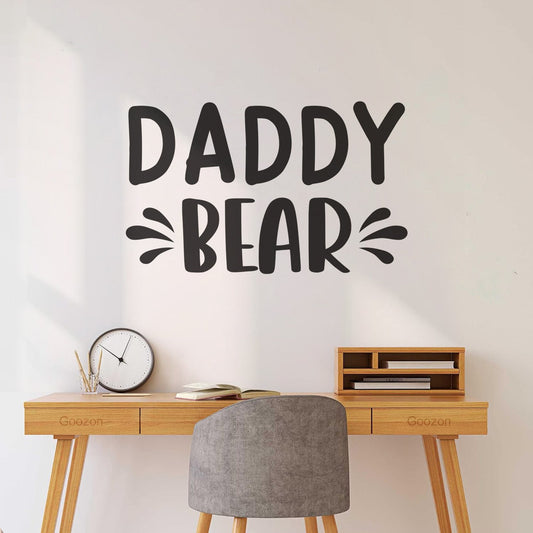 Fine Carving Stickers Daddy Bear Typography Father Quote Design Multi Color Selection
