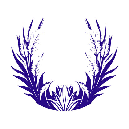 Stickers muraux en vinyle, motif floral élégant avec feuilles et plumes. Possibilité de personnalisation et d'ajout d'informations.