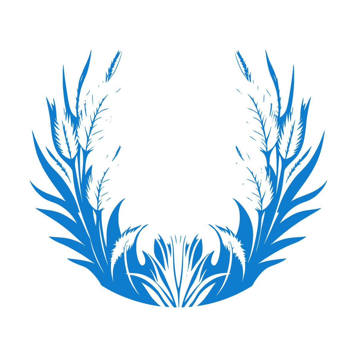 Stickers muraux en vinyle, motif floral élégant avec feuilles et plumes. Possibilité de personnalisation et d'ajout d'informations.