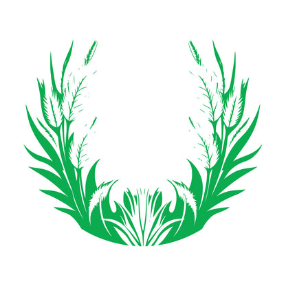 Stickers muraux en vinyle, motif floral élégant avec feuilles et plumes. Possibilité de personnalisation et d'ajout d'informations.