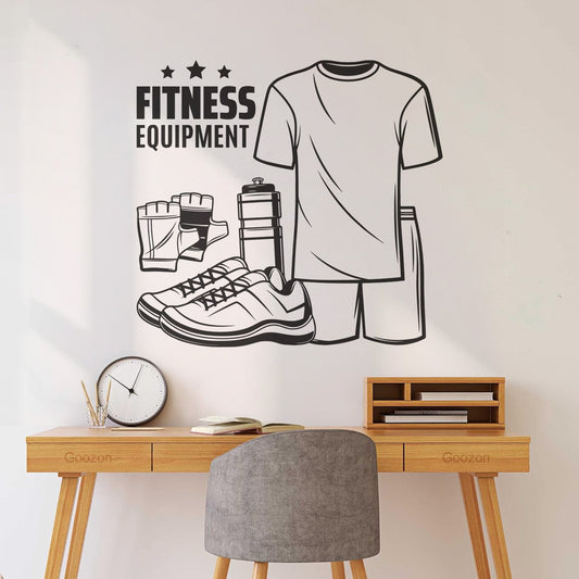 Wall Decals Fitness Training And Gym Equipment Shop Icons Do Not Damage The Wall Surface