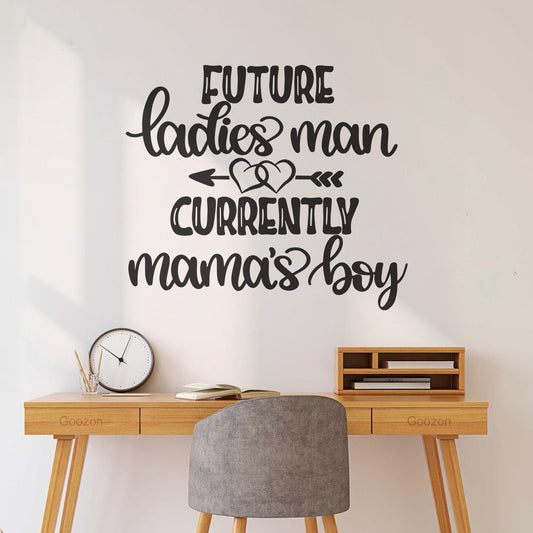 Mural And Wall Vinyl Decal Future Ladies Man Currently Mamas Boy Heart Valentines Day Love Be Mine Holiday Can Modify And Add Information