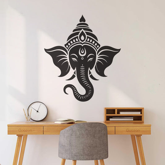 Vinyl Wall Stickers Ganesha Silhouette Spiritual Religious Artwork Design Waterproof