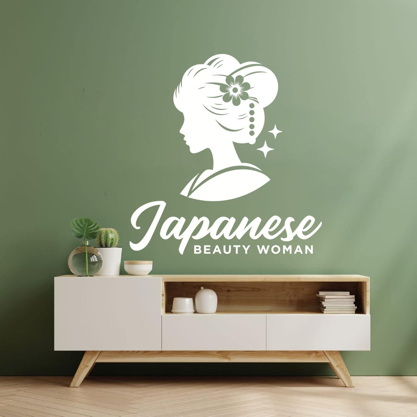 Vinyl Wall Stickers Geisha Beauty Japanese Women Silhouette Logo Design Do Not Damage The Wall Surface