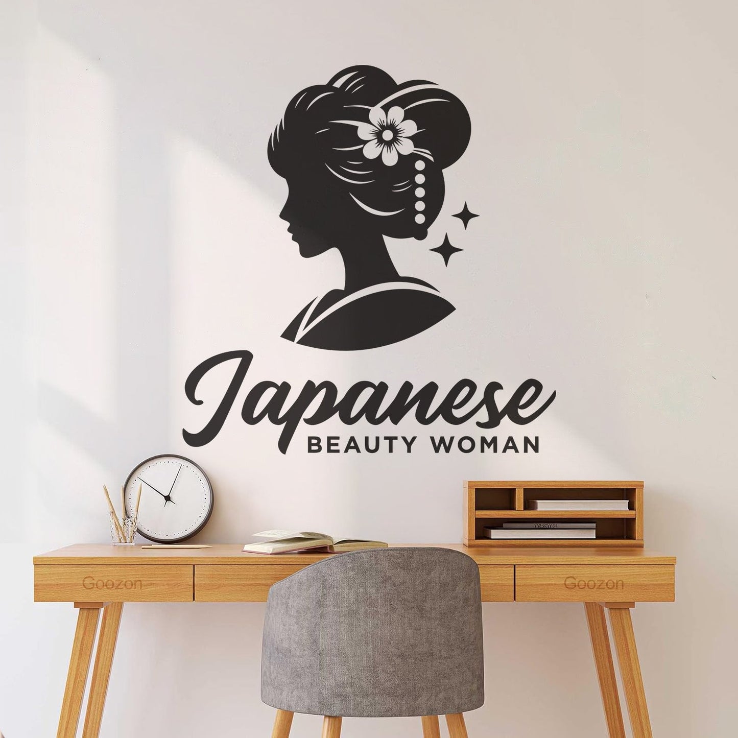 Vinyl Wall Stickers Geisha Beauty Japanese Women Silhouette Logo Design Do Not Damage The Wall Surface