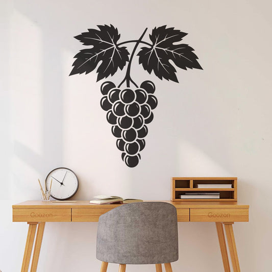 Mural And Wall Vinyl Decal Grape Silhouette Fresh Fruit Symbol Store Decoration