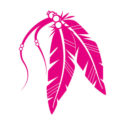 Autocollants gravés de motifs de plumes tribales - Installation facile