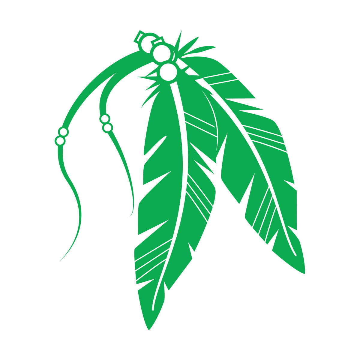 Autocollants gravés de motifs de plumes tribales - Installation facile