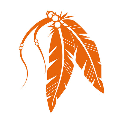 Autocollants gravés de motifs de plumes tribales - Installation facile