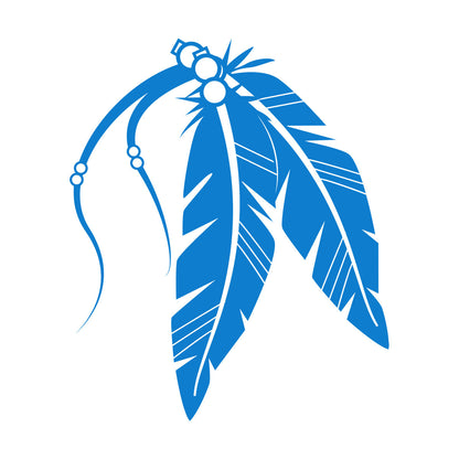 Autocollants gravés de motifs de plumes tribales - Installation facile