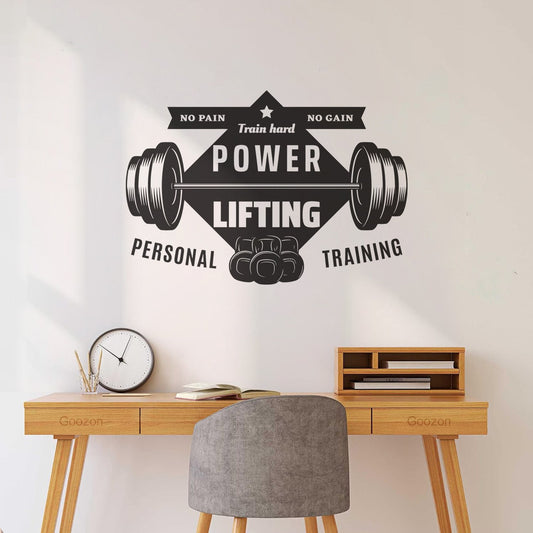 Mural And Wall Vinyl Decal Gym Icon Fitness Bodybuilding Sport Club Training It Won'T Fall Off