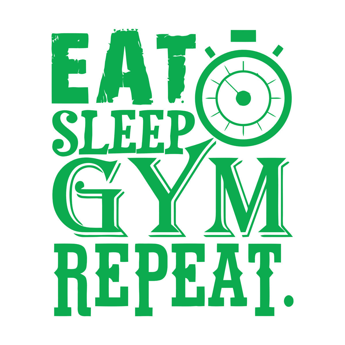 Mural And Wall Vinyl Decal Eat Sleep Gym Repeat Personalized Customization