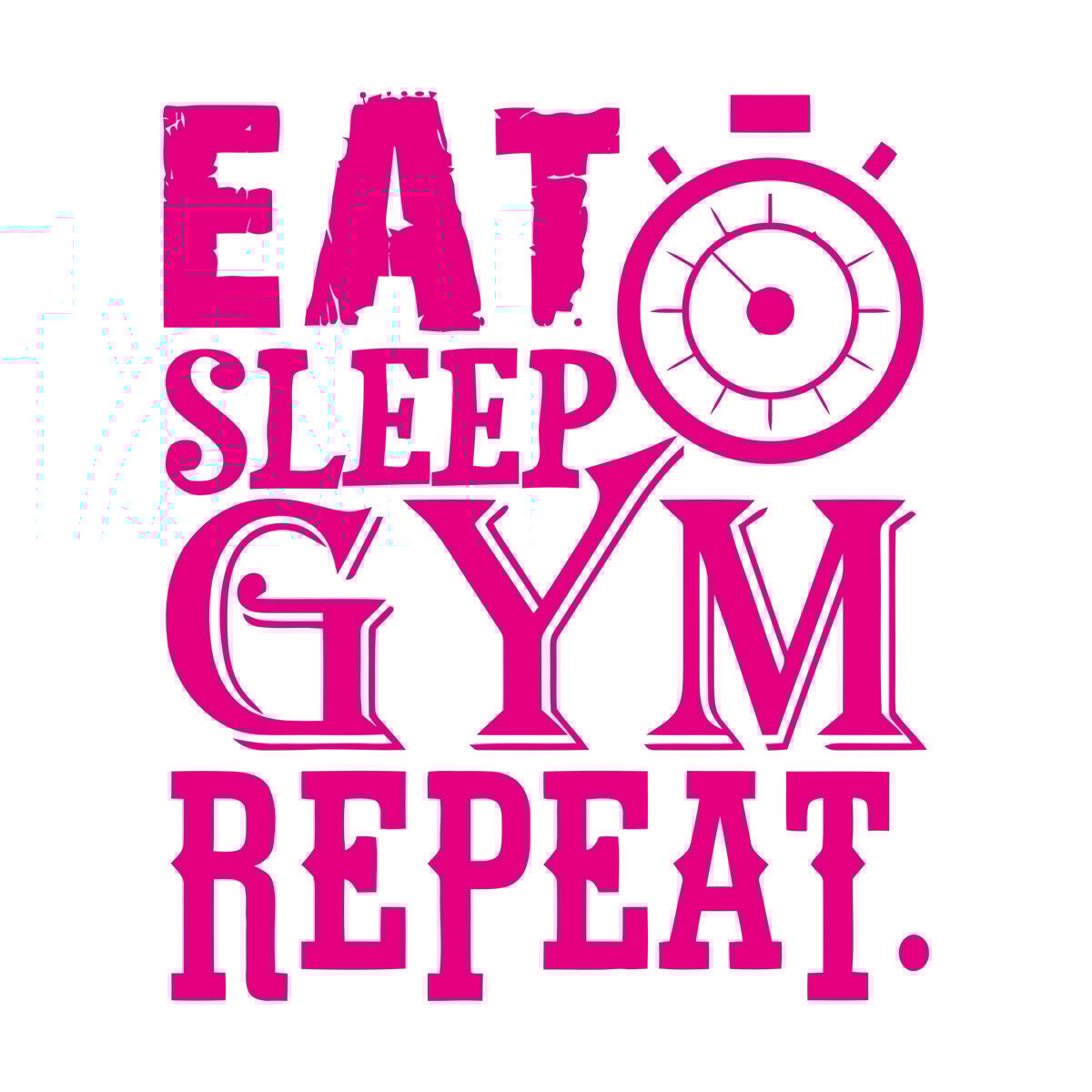 Mural And Wall Vinyl Decal Eat Sleep Gym Repeat Personalized Customization