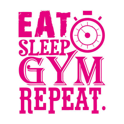 Mural And Wall Vinyl Decal Eat Sleep Gym Repeat Personalized Customization