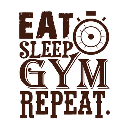 Mural And Wall Vinyl Decal Eat Sleep Gym Repeat Personalized Customization