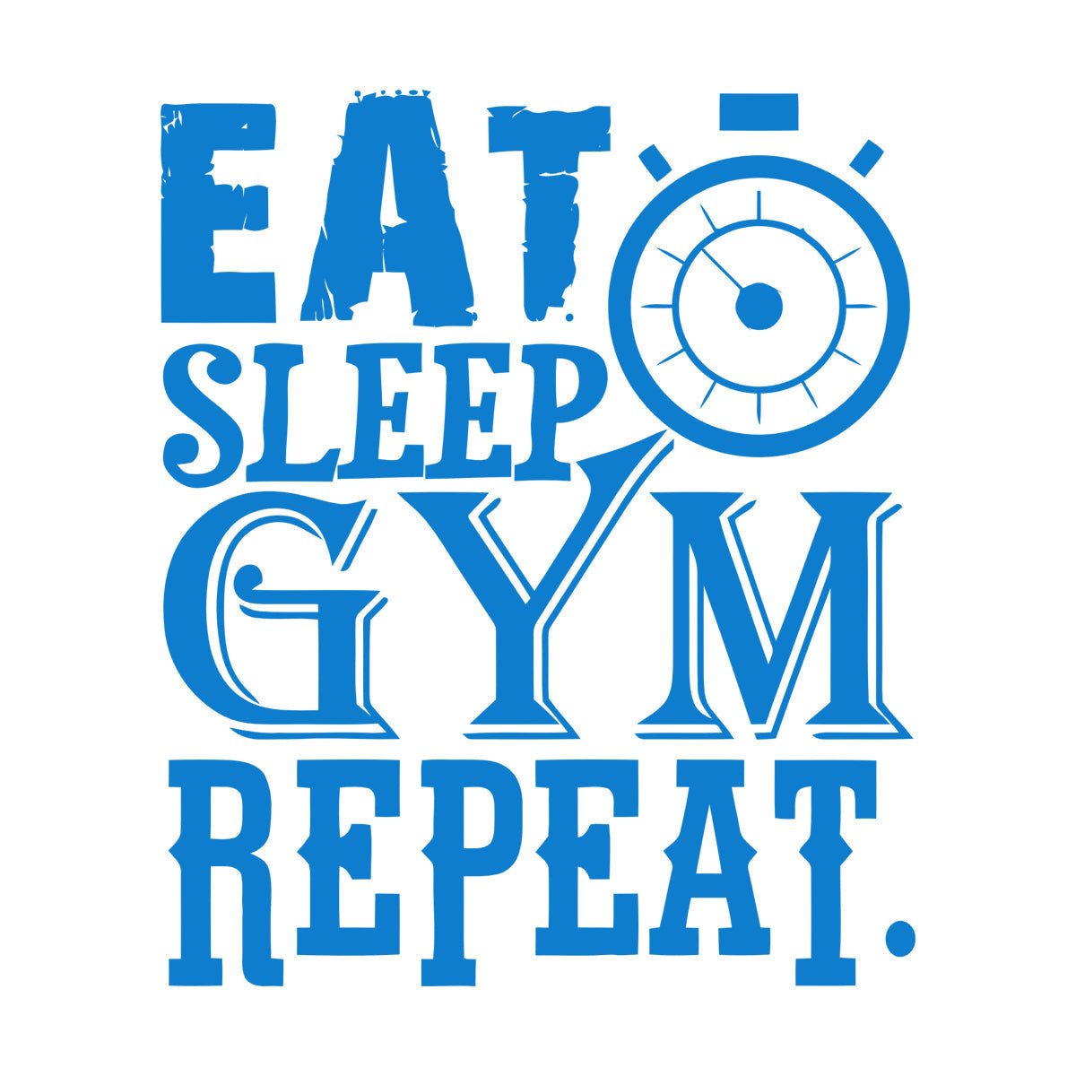 Mural And Wall Vinyl Decal Eat Sleep Gym Repeat Personalized Customization