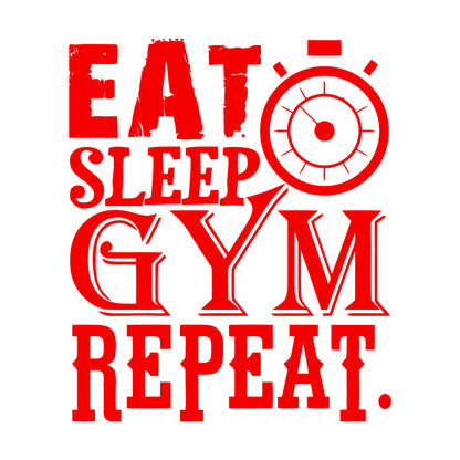 Mural And Wall Vinyl Decal Eat Sleep Gym Repeat Personalized Customization