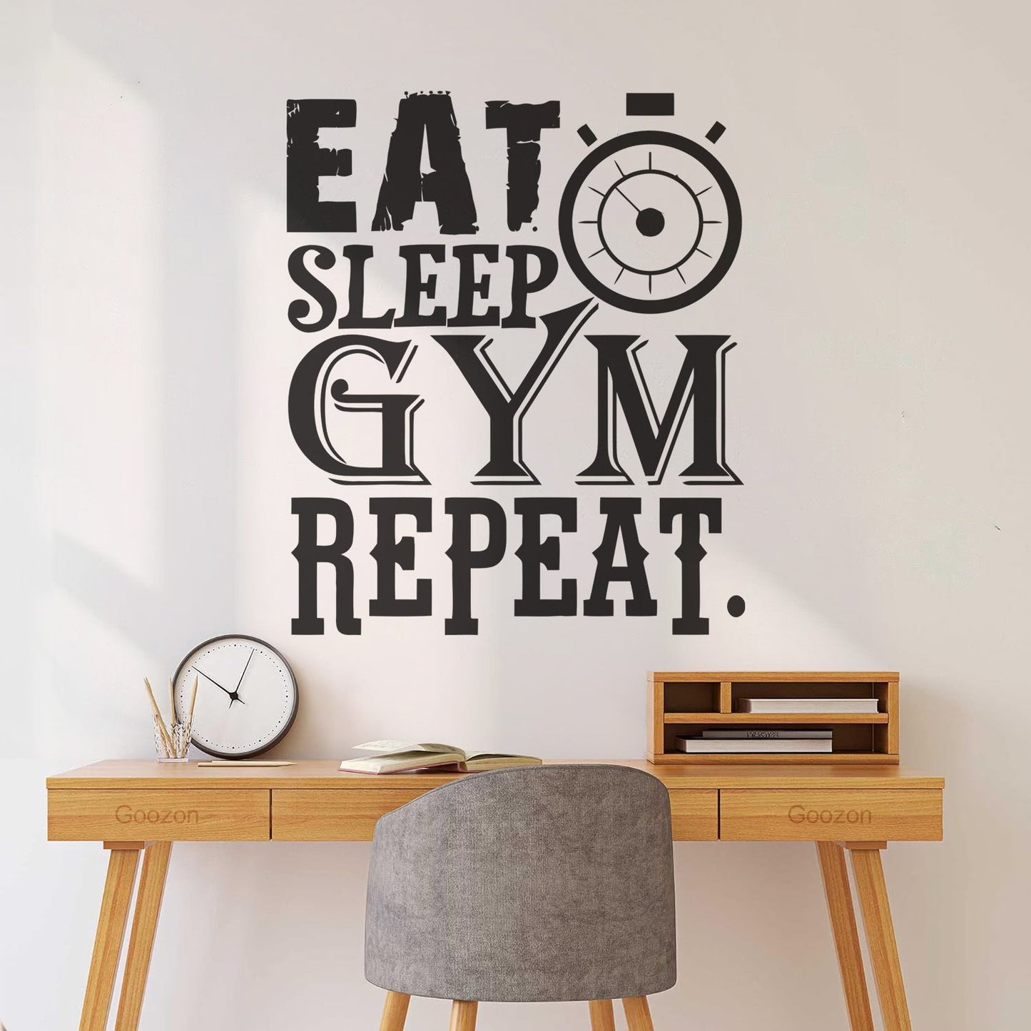 Mural And Wall Vinyl Decal Eat Sleep Gym Repeat Personalized Customization
