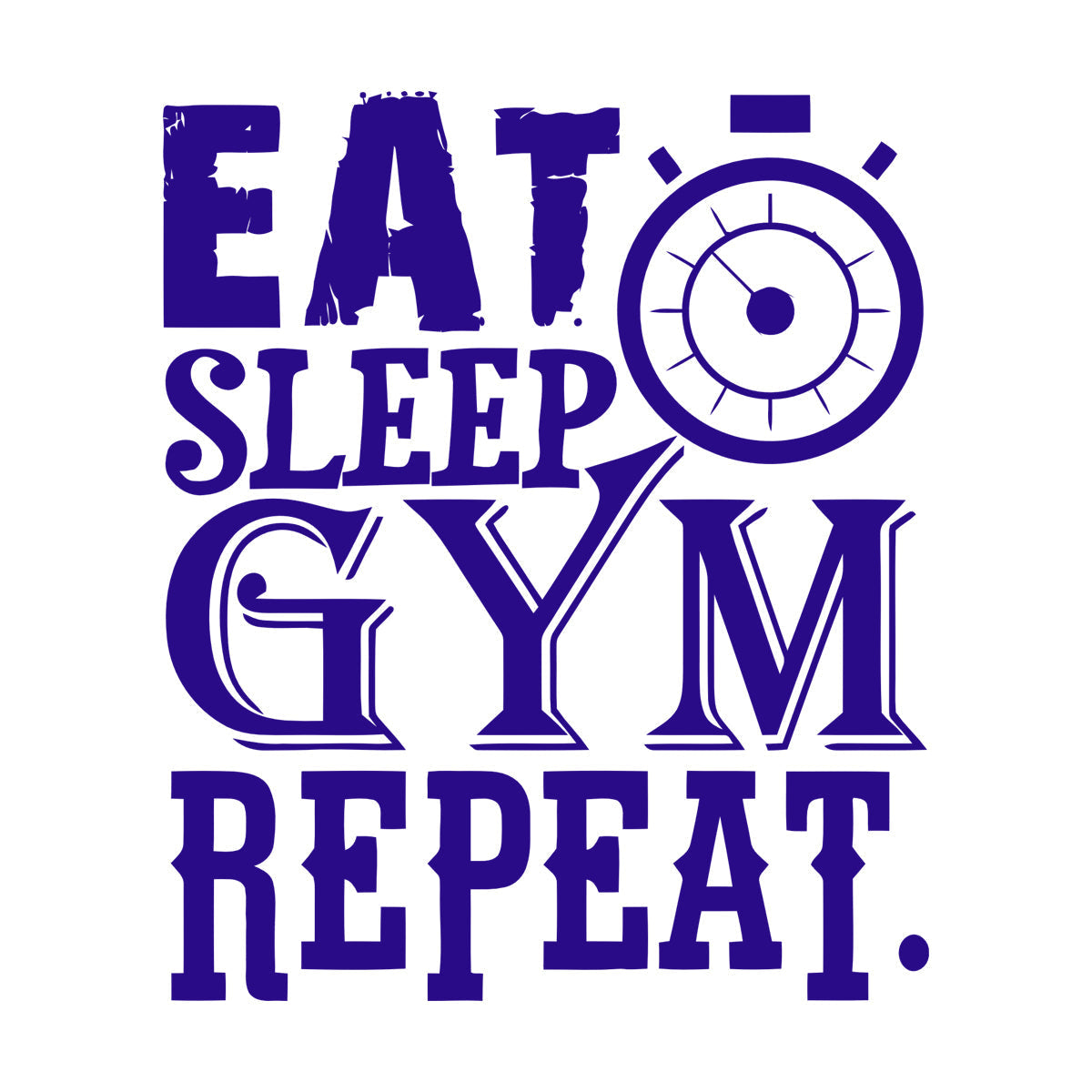 Mural And Wall Vinyl Decal Eat Sleep Gym Repeat Personalized Customization