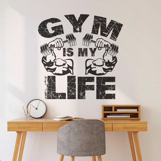 Wall Stickers Paster Paper Gym Graphics Typography Gym Workout Training Fitness Bodybuilding Can Modify And Add Information