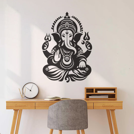 Wall Stickers Paster Paper Happy Ganesh Chaturthi And Hindu God Lord Ganesha Vinayaka Chaturthi Equipped With Transfer Film Kit