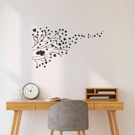 Engraving Decals Heart On Branch Of Love Tree Isolated Can Modify And Add Information