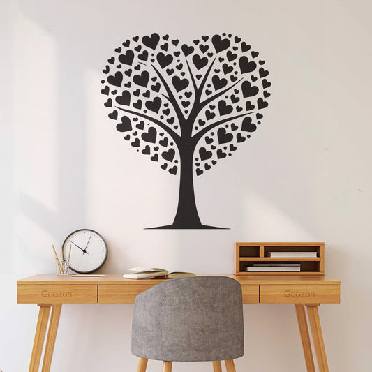 Heart Tree Silhouette Graphic Love Symbol Wall Decals Art Mural Painting