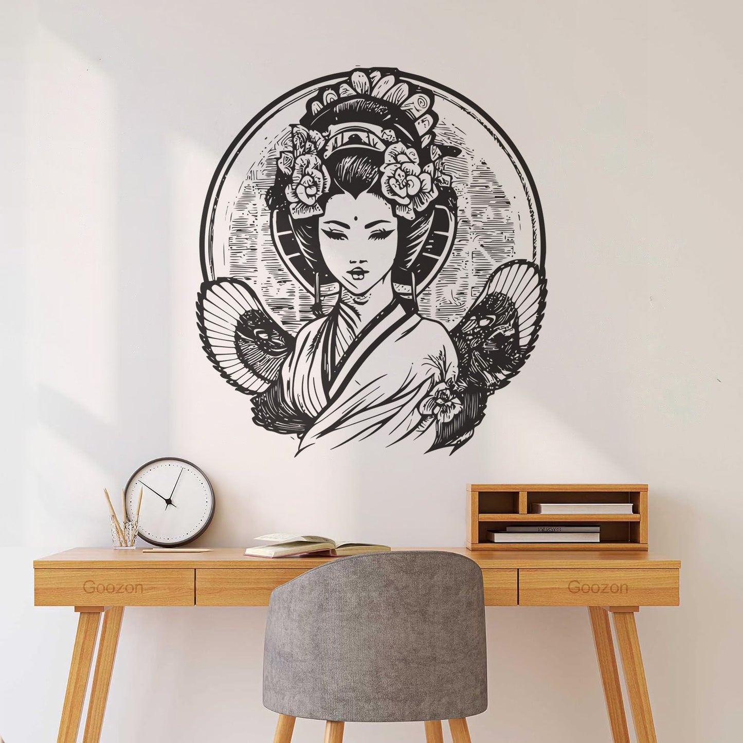 Wall Decals Pvc Japanese Geisha Logo Is A Traditional Symbol Of Beauty Grace And Elegance It Won'T Fall Off
