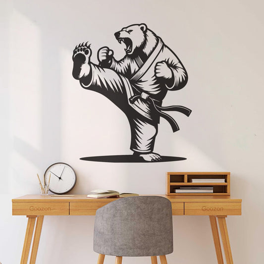 Wall Decals Karate Polar Bear Athlete Do Not Damage The Wall Surface