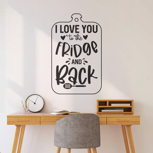 Wall Stickers Paster Paper Kitchen Apron With Cutting Board Quote Say I Love You To The Fridge And Back Personalized Customization